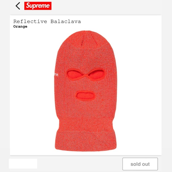 SUPREME ORANGE REFLECTIVE BALACLAVA - Picture 11 of 11